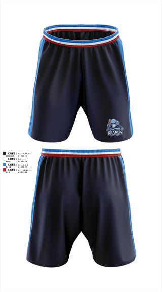 Athletic Shorts With Pockets, Kraken, Baseball, Teamtime, Team time, sublimation, custom sports apparel, team uniforms, spirit wear, spiritwear, sports uniforms, custom shirts, team store, custom team store, fundraiser sports, apparel fundraiser