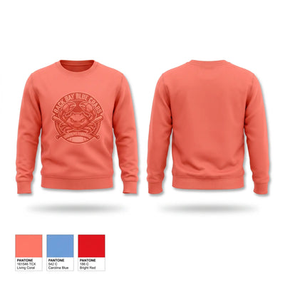 Back bay blue crabs Crew Neck Sweatshirt - 2