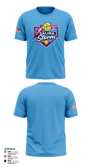Short Sleeve Performance Shirt, Salina Storm, Softball, Teamtime, Team time, sublimation, custom sports apparel, team uniforms, spirit wear, spiritwear, sports uniforms, custom shirts, team store, custom team store, fundraiser sports, apparel fundraiser