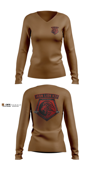 Womens Long Sleeve Vneck Shirt, 35th CSB H2F, Army, Teamtime, Team time, sublimation, custom sports apparel, team uniforms, spirit wear, spiritwear, sports uniforms, custom shirts, team store, custom team store, fundraiser sports, apparel fundraiser
