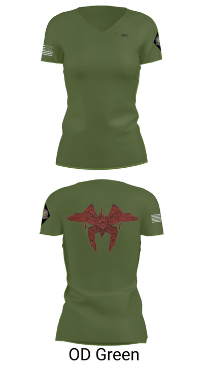 Blackfoot 2nd platoon 36446718 Women's Short Sleeve V-neck Shirt - 48