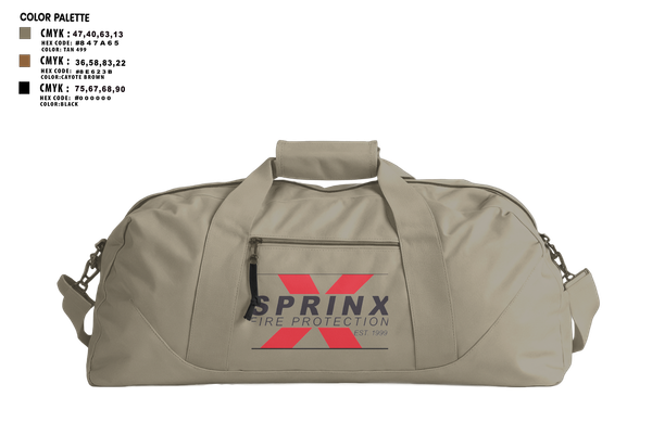 Duffle Bag, SPRINX FIRE PROTECTION, , Teamtime, Team time, sublimation, custom sports apparel, team uniforms, spirit wear, spiritwear, sports uniforms, custom shirts, team store, custom team store, fundraiser sports, apparel fundraiser