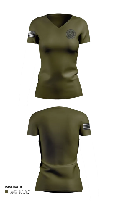 CNT 81524840 Women's Short Sleeve V-neck Shirt - 21