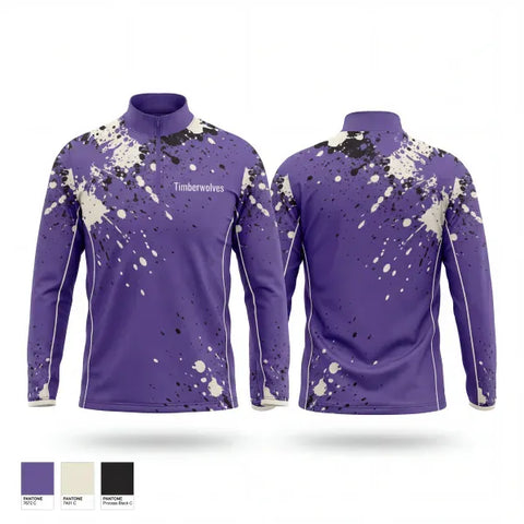 Quarter Zip Jacket, Timberwolves, Baseball, Teamtime, Team time, sublimation, custom sports apparel, team uniforms, spirit wear, spiritwear, sports uniforms, custom shirts, team store, custom team store, fundraiser sports, apparel fundraiser