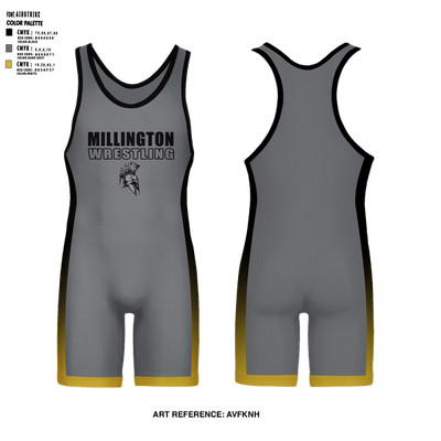 Millington Trojans 8159224 Wrestling Singlet - 2