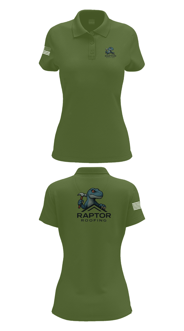 Womens Short Sleeve Performance Polo, Raptor Roofing, , Teamtime, Team time, sublimation, custom sports apparel, team uniforms, spirit wear, spiritwear, sports uniforms, custom shirts, team store, custom team store, fundraiser sports, apparel fundraiser