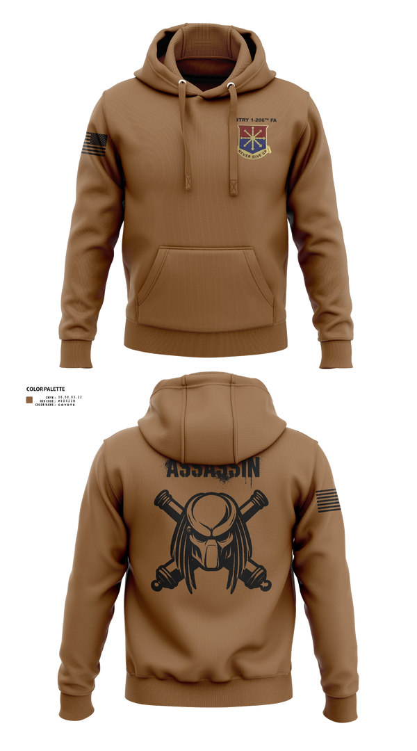 Hoodie, A Btry 1-206th FA, National Guard, Teamtime, Team time, sublimation, custom sports apparel, team uniforms, spirit wear, spiritwear, sports uniforms, custom shirts, team store, custom team store, fundraiser sports, apparel fundraiser