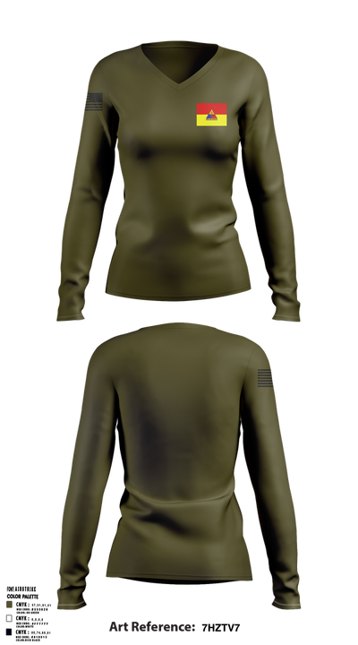 2/5 ADA 4516140 Women's Long Sleeve V-neck Shirt - 1
