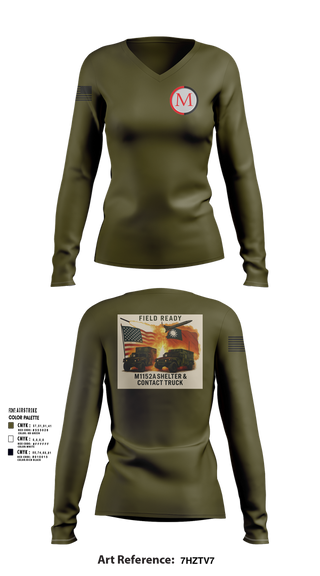 Womens Long Sleeve Vneck Shirt, ManTech, , Teamtime, Team time, sublimation, custom sports apparel, team uniforms, spirit wear, spiritwear, sports uniforms, custom shirts, team store, custom team store, fundraiser sports, apparel fundraiser