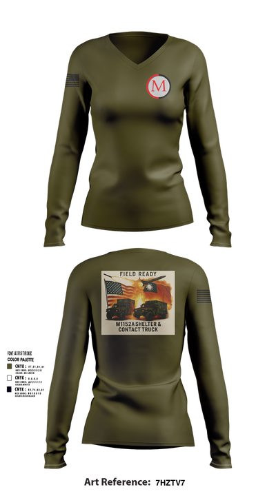 ManTech 79829219 Women's Long Sleeve V-neck Shirt - 101