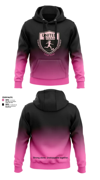 Hoodie, United Donna, Women's Soccer, Teamtime, Team time, sublimation, custom sports apparel, team uniforms, spirit wear, spiritwear, sports uniforms, custom shirts, team store, custom team store, fundraiser sports, apparel fundraiser