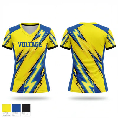 Voltage 31768763 Women's Short Sleeve V-neck Shirt - 1