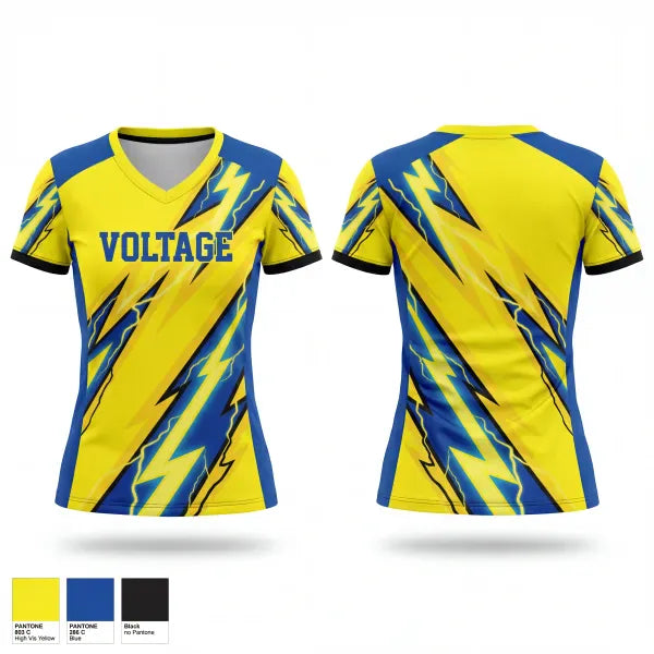 Womens Short Sleeve Vneck Shirt, Voltage, Softball, Teamtime, Team time, sublimation, custom sports apparel, team uniforms, spirit wear, spiritwear, sports uniforms, custom shirts, team store, custom team store, fundraiser sports, apparel fundraiser