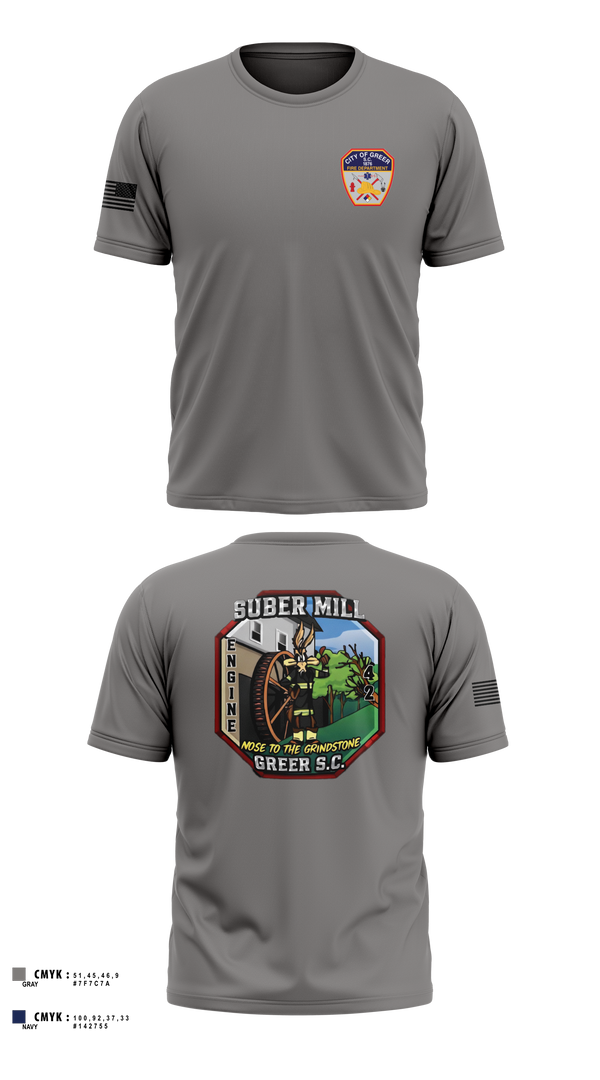 Short Sleeve Performance Shirt, City Of Greer FD, Fire Department, Teamtime, Team time, sublimation, custom sports apparel, team uniforms, spirit wear, spiritwear, sports uniforms, custom shirts, team store, custom team store, fundraiser sports, apparel fundraiser