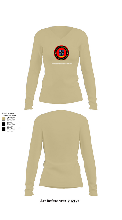 Intelligence Support Battalion 57442174 Women's Long Sleeve V-neck Shirt - 82