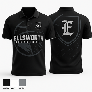 Short Sleeve Performance Polo, Ellsworth, Men's Basketball, Teamtime, Team time, sublimation, custom sports apparel, team uniforms, spirit wear, spiritwear, sports uniforms, custom shirts, team store, custom team store, fundraiser sports, apparel fundraiser