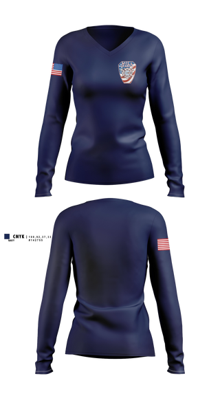 Womens Long Sleeve Vneck Shirt, Hill Fire Department, Fire Department, Teamtime, Team time, sublimation, custom sports apparel, team uniforms, spirit wear, spiritwear, sports uniforms, custom shirts, team store, custom team store, fundraiser sports, apparel fundraiser