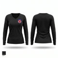 CEET Women's Long Sleeve V-neck Shirt - 1