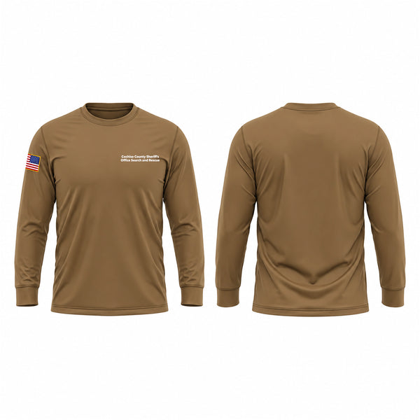 Long Sleeve Performance Shirt, Cochise County Sheriff's Office Search and Rescue, Police, Teamtime, Team time, sublimation, custom sports apparel, team uniforms, spirit wear, spiritwear, sports uniforms, custom shirts, team store, custom team store, fundraiser sports, apparel fundraiser