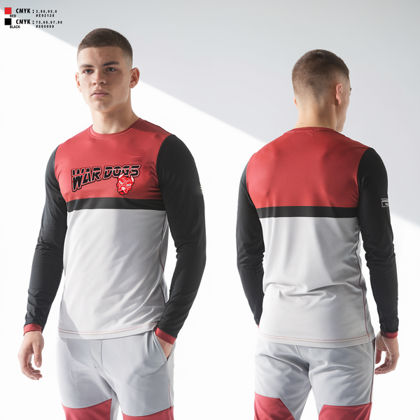 Long Sleeve Performance Shirt, War Dogs Travel Flag Football, Men's Basketball, Teamtime, Team time, sublimation, custom sports apparel, team uniforms, spirit wear, spiritwear, sports uniforms, custom shirts, team store, custom team store, fundraiser sports, apparel fundraiser