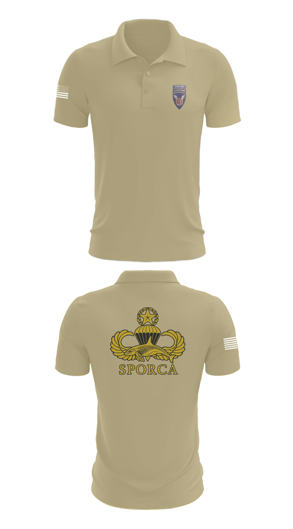 Short Sleeve Performance Polo, HHC, 725th BSB, 2/11 ABN, , Teamtime, Team time, sublimation, custom sports apparel, team uniforms, spirit wear, spiritwear, sports uniforms, custom shirts, team store, custom team store, fundraiser sports, apparel fundraiser