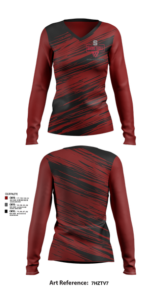 Womens Long Sleeve Vneck Shirt, team name, Women's Basketball, Teamtime, Team time, sublimation, custom sports apparel, team uniforms, spirit wear, spiritwear, sports uniforms, custom shirts, team store, custom team store, fundraiser sports, apparel fundraiser