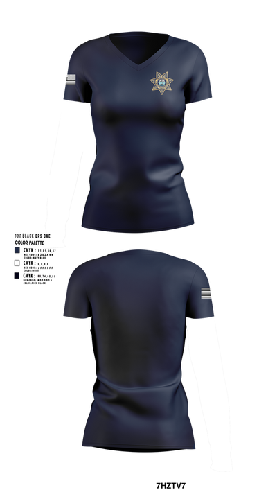 Hamilton County Sheriffs Office SURT 9289394 Women's Short Sleeve V-neck Shirt - 101