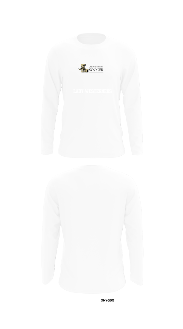 Long Sleeve Performance Shirt, Lady Westerners, Women's Soccer, Teamtime, Team time, sublimation, custom sports apparel, team uniforms, spirit wear, spiritwear, sports uniforms, custom shirts, team store, custom team store, fundraiser sports, apparel fundraiser
