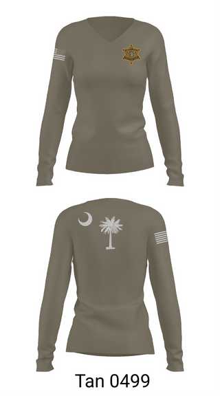 Womens Long Sleeve Vneck Shirt, Charleston County Sheriff’s office, Police, Teamtime, Team time, sublimation, custom sports apparel, team uniforms, spirit wear, spiritwear, sports uniforms, custom shirts, team store, custom team store, fundraiser sports, apparel fundraiser