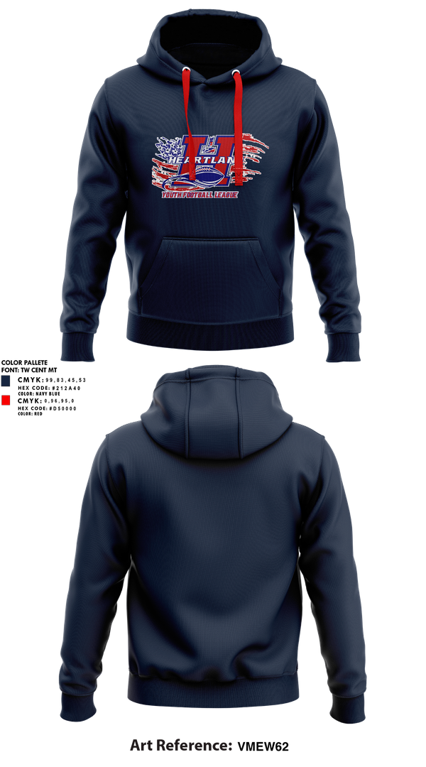 Hoodie, Heartland Youth Football League, , Teamtime, Team time, sublimation, custom sports apparel, team uniforms, spirit wear, spiritwear, sports uniforms, custom shirts, team store, custom team store, fundraiser sports, apparel fundraiser