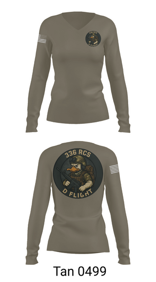 Womens Long Sleeve Vneck Shirt, 336 RCS D Flight, , Teamtime, Team time, sublimation, custom sports apparel, team uniforms, spirit wear, spiritwear, sports uniforms, custom shirts, team store, custom team store, fundraiser sports, apparel fundraiser