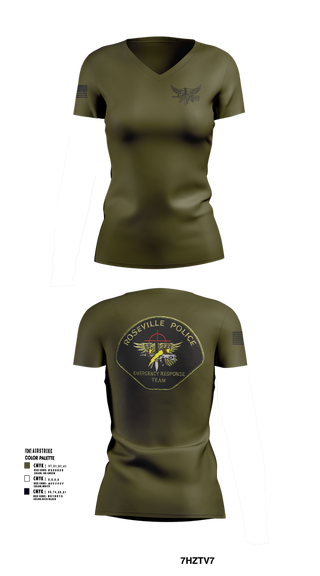 Womens Short Sleeve Vneck Shirt, Roseville E.R.T., , Teamtime, Team time, sublimation, custom sports apparel, team uniforms, spirit wear, spiritwear, sports uniforms, custom shirts, team store, custom team store, fundraiser sports, apparel fundraiser