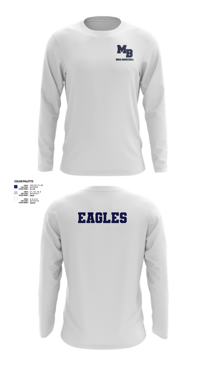 MB EAGLES Women's Basketball 49387606 Long Sleeve Performance Shirt 2