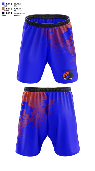 South Kentucky Outlaws 66012093 Athletic Shorts With Pockets - 1