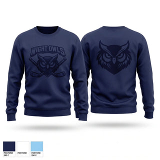 Crew Neck Sweatshirt, Night Owls, Ice Hockey, Teamtime, Team time, sublimation, custom sports apparel, team uniforms, spirit wear, spiritwear, sports uniforms, custom shirts, team store, custom team store, fundraiser sports, apparel fundraiser