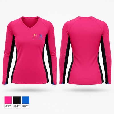 Play Baton 33343949 Women's Long Sleeve V-neck Shirt - 2