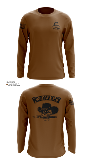 Long Sleeve Performance Shirt, 2/C Sicarios, Army, Teamtime, Team time, sublimation, custom sports apparel, team uniforms, spirit wear, spiritwear, sports uniforms, custom shirts, team store, custom team store, fundraiser sports, apparel fundraiser