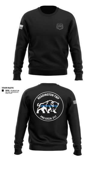 Crew Neck Sweatshirt, PBA 317, Police, Teamtime, Team time, sublimation, custom sports apparel, team uniforms, spirit wear, spiritwear, sports uniforms, custom shirts, team store, custom team store, fundraiser sports, apparel fundraiser