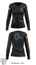 Battlehawks 56996020 Women's Long Sleeve V-neck Shirt - 3