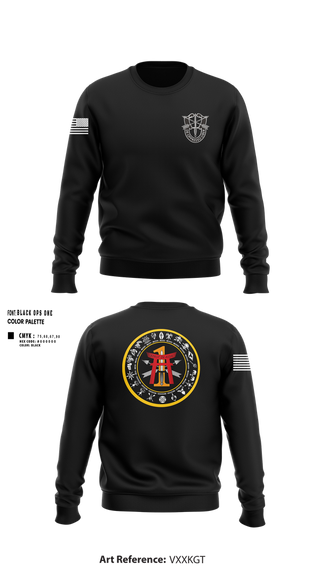 Crew Neck Sweatshirt, 1st Battalion, 1st Special Forces Group (Airborne), Army, Teamtime, Team time, sublimation, custom sports apparel, team uniforms, spirit wear, spiritwear, sports uniforms, custom shirts, team store, custom team store, fundraiser sports, apparel fundraiser