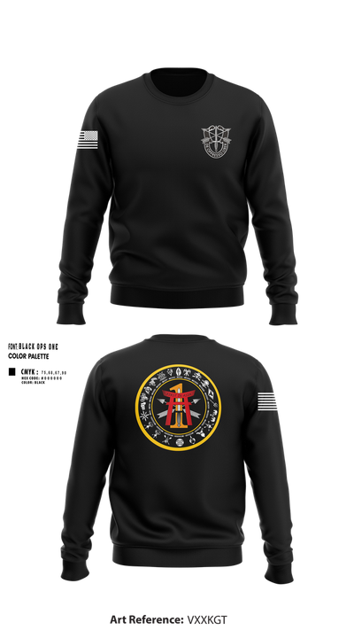 1st Battalion, 1st Special Forces Group (Airborne) 63765130 Crew Neck Sweatshirt - 1