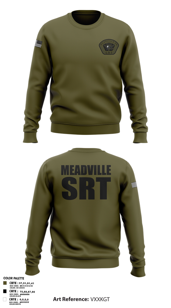 Crew Neck Sweatshirt, Meadville SRT, Police, Teamtime, Team time, sublimation, custom sports apparel, team uniforms, spirit wear, spiritwear, sports uniforms, custom shirts, team store, custom team store, fundraiser sports, apparel fundraiser