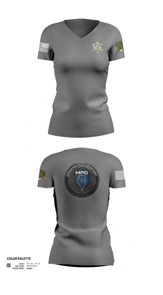 Womens Short Sleeve Vneck Shirt, Manhattan Police Department, Police, Teamtime, Team time, sublimation, custom sports apparel, team uniforms, spirit wear, spiritwear, sports uniforms, custom shirts, team store, custom team store, fundraiser sports, apparel fundraiser