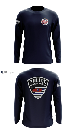Long Sleeve Performance Shirt, Brownsville Police Department, Police, Teamtime, Team time, sublimation, custom sports apparel, team uniforms, spirit wear, spiritwear, sports uniforms, custom shirts, team store, custom team store, fundraiser sports, apparel fundraiser