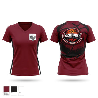 Womens Short Sleeve Vneck Shirt, Cooper Academy, Men's Basketball, Teamtime, Team time, sublimation, custom sports apparel, team uniforms, spirit wear, spiritwear, sports uniforms, custom shirts, team store, custom team store, fundraiser sports, apparel fundraiser