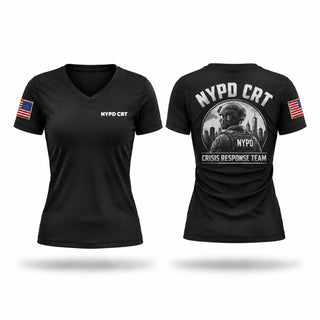 Womens Short Sleeve Vneck Shirt, NYPD CRT, Police, Teamtime, Team time, sublimation, custom sports apparel, team uniforms, spirit wear, spiritwear, sports uniforms, custom shirts, team store, custom team store, fundraiser sports, apparel fundraiser