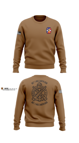 Crew Neck Sweatshirt, DET 1 HSC 340TH BSB, Army, Teamtime, Team time, sublimation, custom sports apparel, team uniforms, spirit wear, spiritwear, sports uniforms, custom shirts, team store, custom team store, fundraiser sports, apparel fundraiser