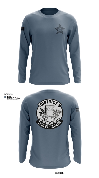 District I Street Crimes 1468514 Long Sleeve Performance Shirt 105
