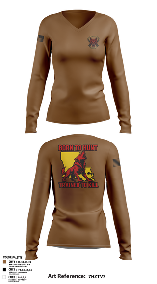 Womens Long Sleeve Vneck Shirt, 239th Military Police Company, , Teamtime, Team time, sublimation, custom sports apparel, team uniforms, spirit wear, spiritwear, sports uniforms, custom shirts, team store, custom team store, fundraiser sports, apparel fundraiser