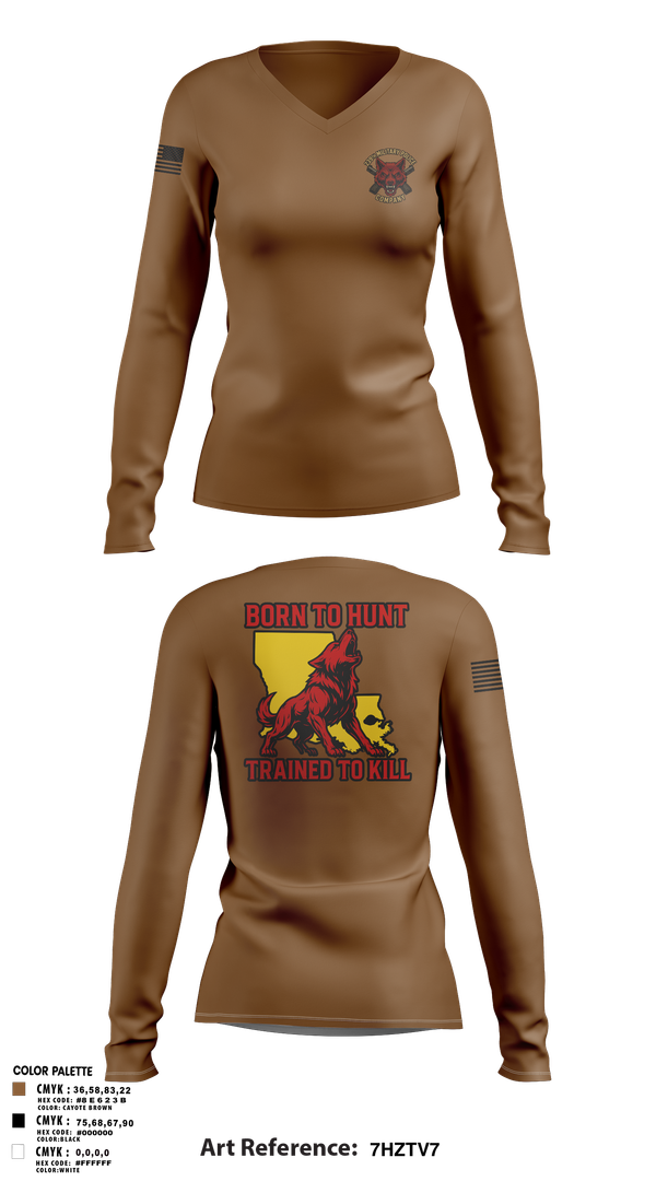 Womens Long Sleeve Vneck Shirt, 239th Military Police Company, , Teamtime, Team time, sublimation, custom sports apparel, team uniforms, spirit wear, spiritwear, sports uniforms, custom shirts, team store, custom team store, fundraiser sports, apparel fundraiser